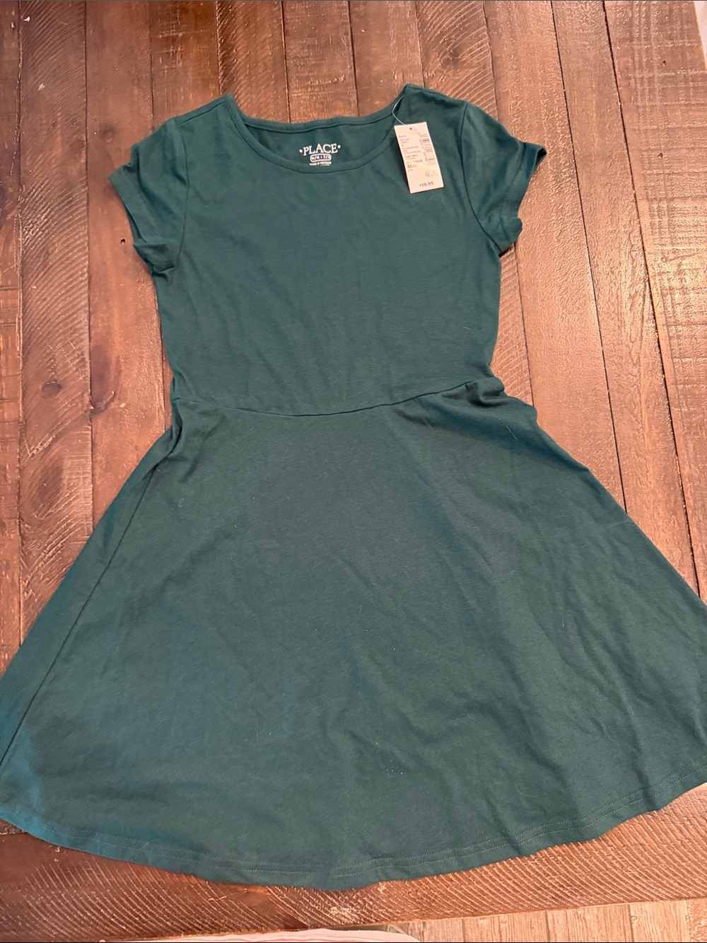 The Children's Place Dark green Short-Sleeve Fit & Flare Dress